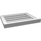 Ekena Millwork Vertical Surface Mount PVC Gable Vent: Functional, w/ 2"W x 2"P Brickmould Sill Frame, 20"W x 16"H GVPVE20X1603SF - alternate 5